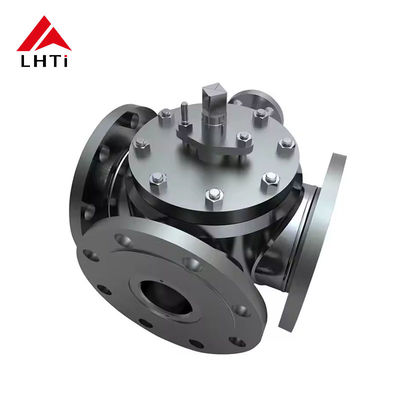 अच्छा मूल्य रासायनिक एवं विद्युत उद्योग के लिए 6 इंच का बॉल वाल्व टाइटेनियम 4 वे बॉल वाल्व Gr2 Gr5 PN16 PN 25 ऑनलाइन